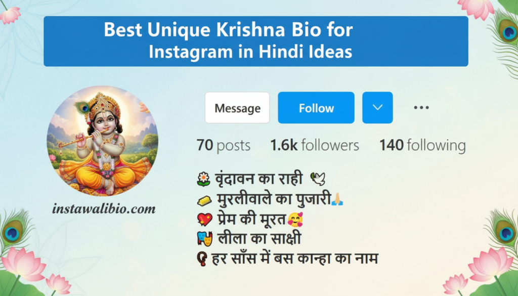 best-unique-krishna-bio-for-instagram-in-hindi-ideas