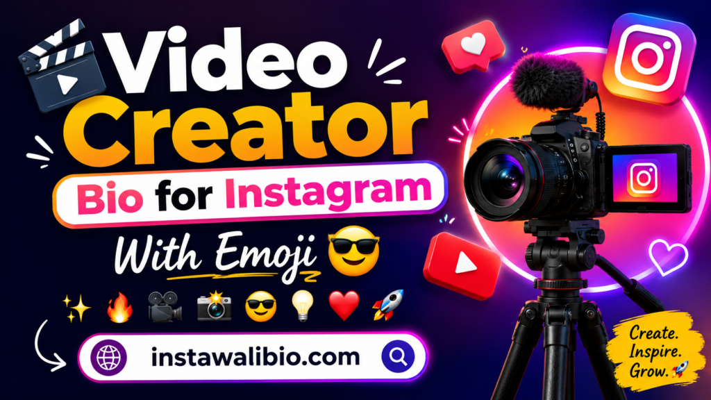 video-creator-bio-for-instagram-with-emoji