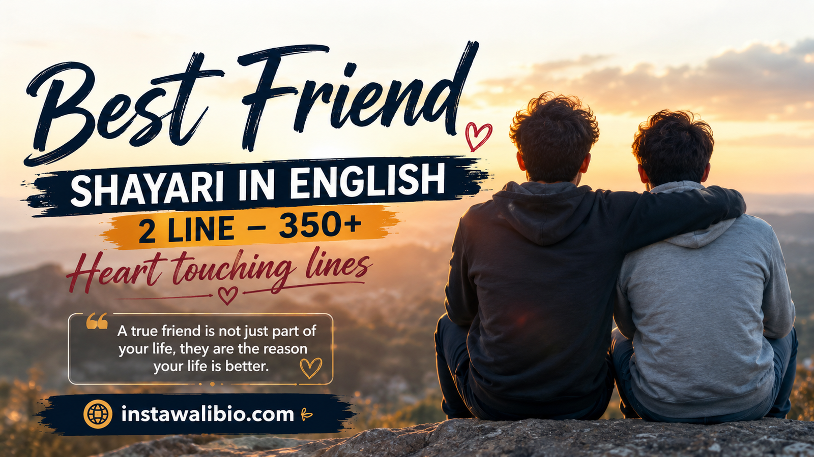 Best Friend Shayari In English 2 Line – 350+ Heart touching lines
